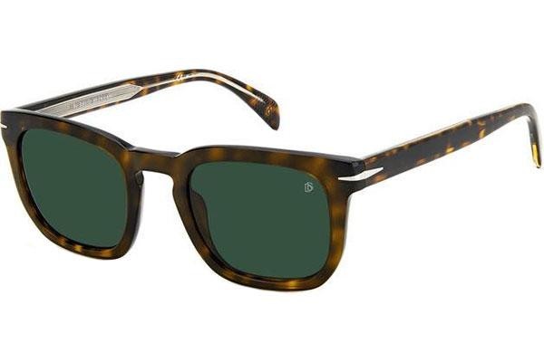 Okulary przeciwsłoneczne David Beckham DB7076/S 086/QT Kwadratowe Havana