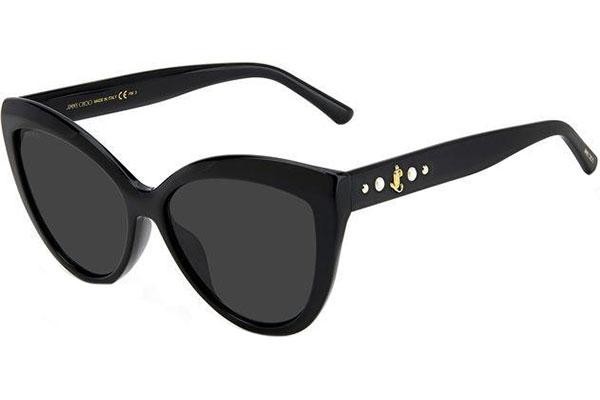 Okulary przeciwsłoneczne Jimmy Choo SINNIE/G/S 807/IR Kocie oczy Czarne