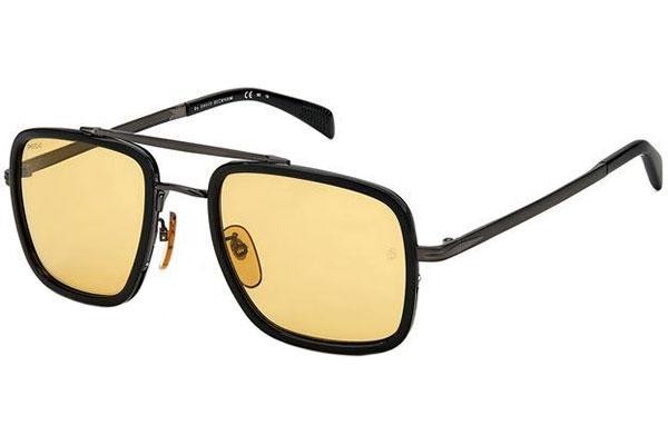Okulary przeciwsłoneczne David Beckham DB7002/S V81/UK Kwadratowe Czarne