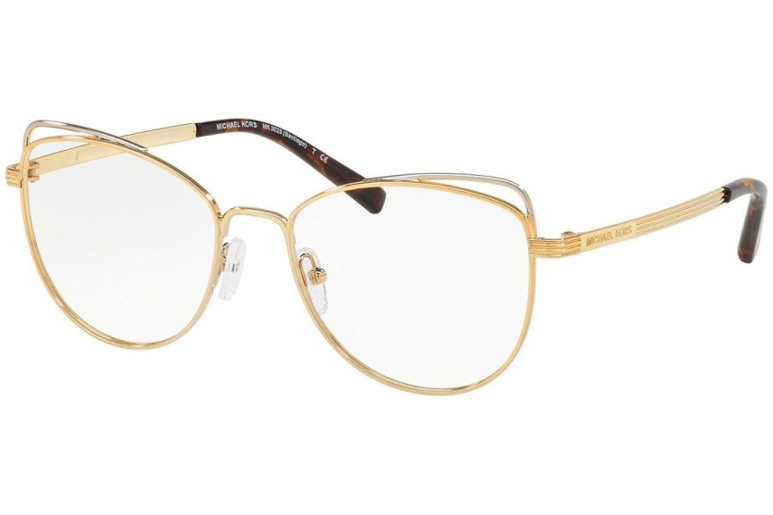 Okulary korekcyjne Michael Kors Santiago MK3025 1212 Kocie oczy Złote