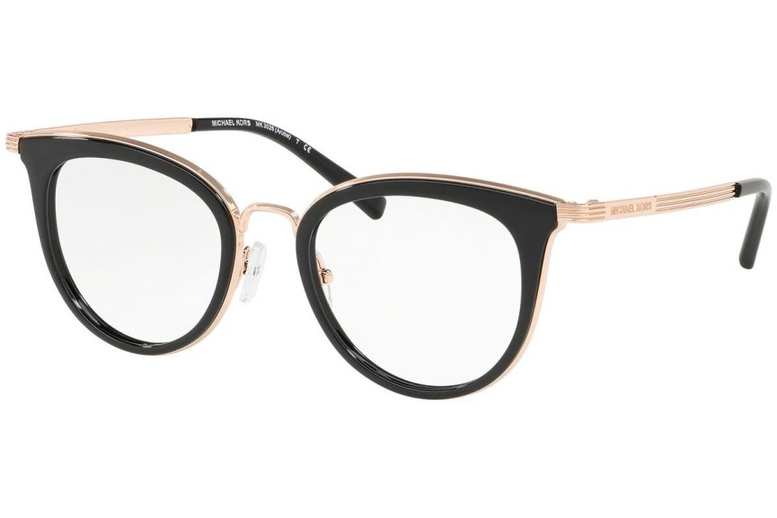 Okulary korekcyjne Michael Kors Aruba MK3026 3332 Kocie oczy Czarne