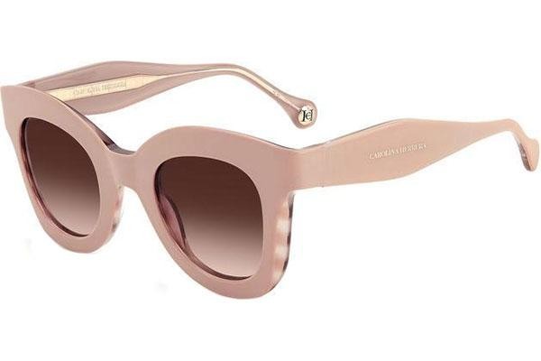 Okulary przeciwsłoneczne Carolina Herrera CH0014/S FWM/HA Kocie oczy Różowe