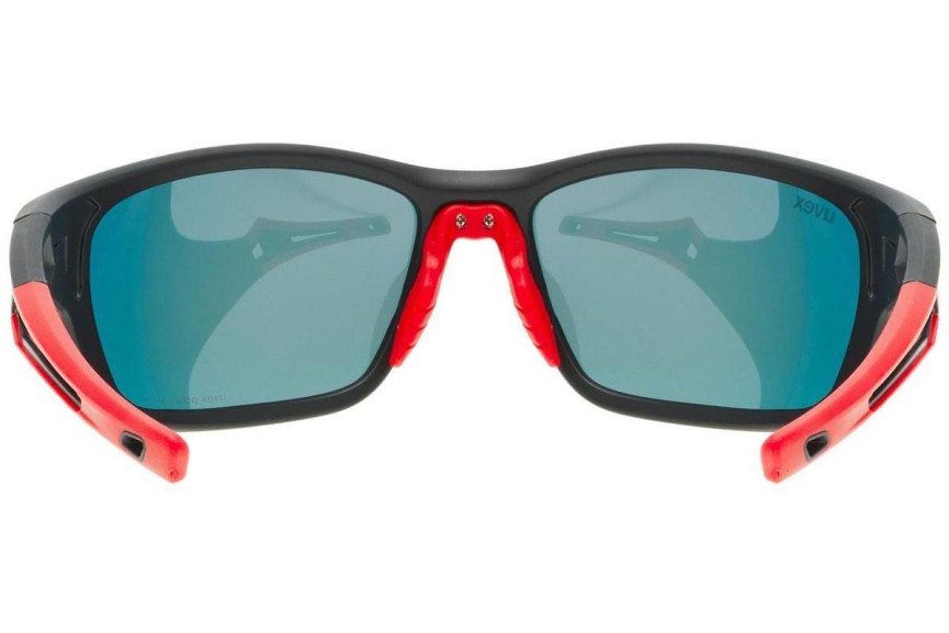 Ochelari de soare uvex sportstyle 232 P Black Mat / Red S3 Polarized Dreptunghiulari Negri