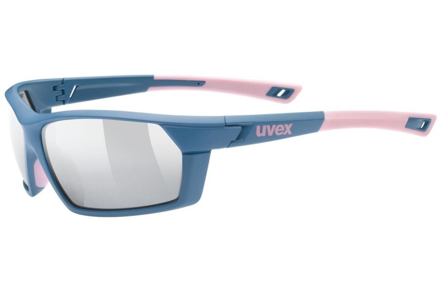 Okulary przeciwsłoneczne uvex sportstyle 225 Blue / Mat Rose S3 Prostokątne Niebieskie