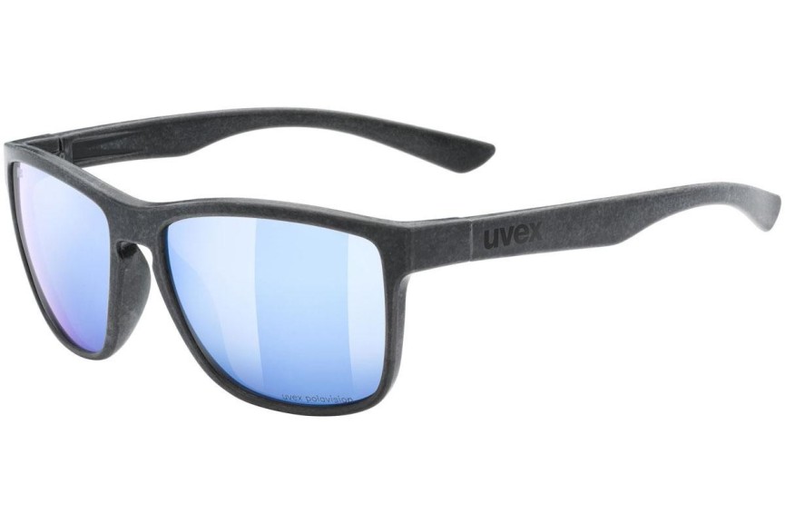 Zonnebril uvex lgl ocean 2 P Black Mat S3 Polarized Vierkant Zwart