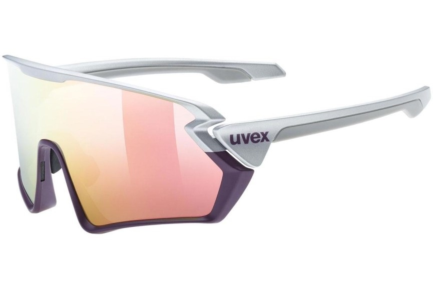 Okulary przeciwsłoneczne uvex sportstyle 231 Silver / Plum Mat S2 Pojedyncze | Shield Srebrne