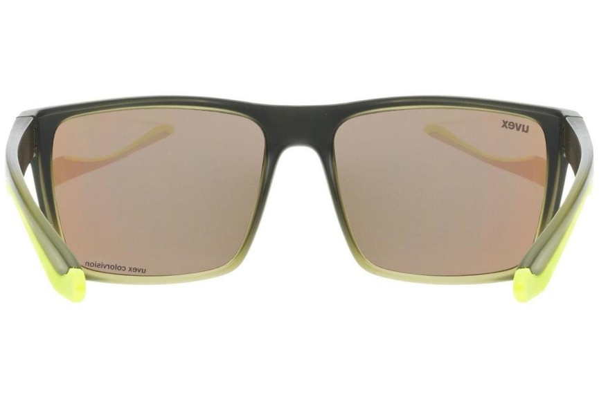 Okulary przeciwsłoneczne uvex lgl 50 cv Olive Mat S3 Kwadratowe Zielone