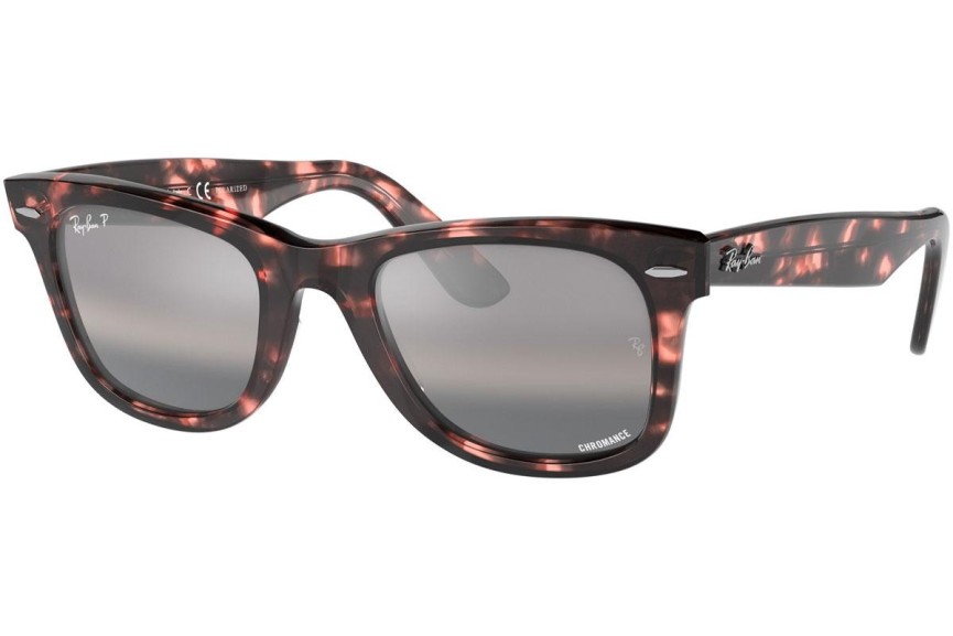 Okulary przeciwsłoneczne Ray-Ban Wayfarer Chromance Collection RB2140 1334G3 Polarized Kwadratowe Havana