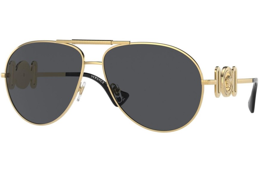 Okulary przeciwsłoneczne Versace VE2249 100287 Pilotki (Aviator) Złote