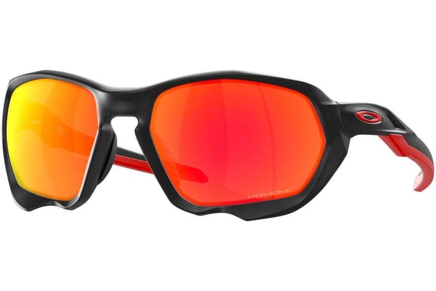 Okulary przeciwsłoneczne Oakley Plazma OO9019-11 Prostokątne Czarne