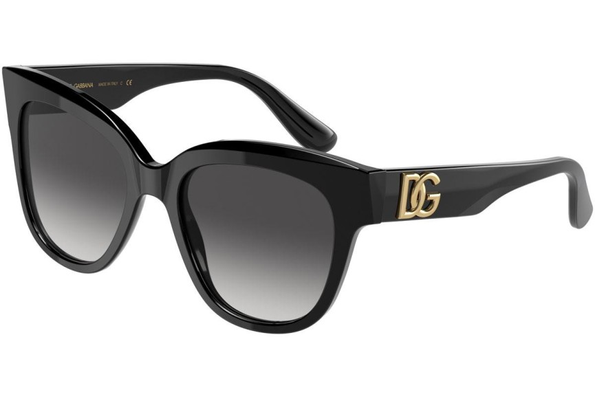 Okulary przeciwsłoneczne Dolce & Gabbana DG4407 501/8G Kocie oczy Czarne