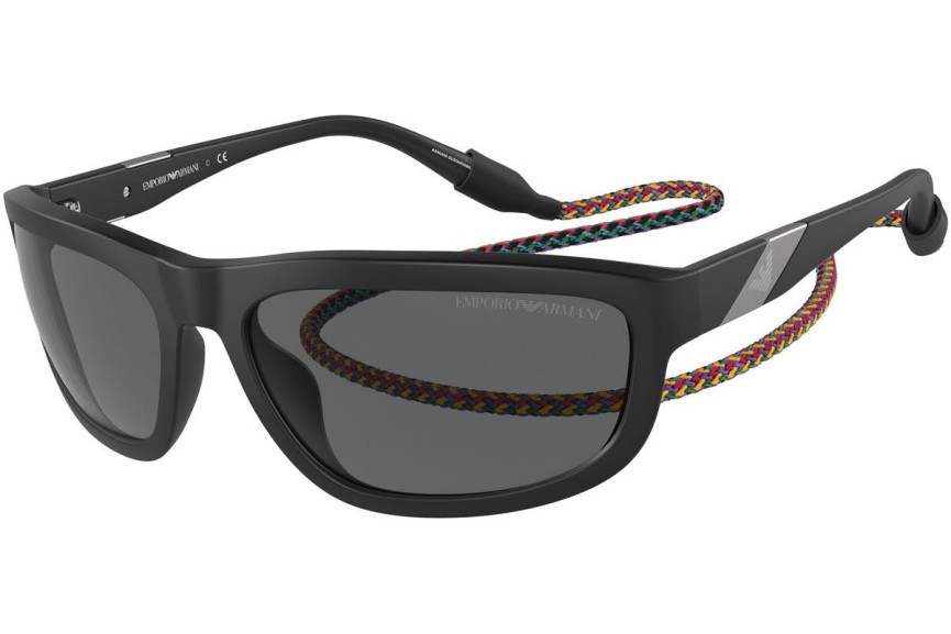 Okulary przeciwsłoneczne Emporio Armani EA4183U 500187 Prostokątne Czarne