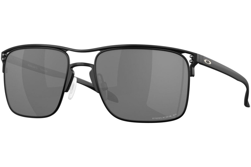 Okulary przeciwsłoneczne Oakley Holbrook TI OO6048-02 Polarized Kwadratowe Czarne