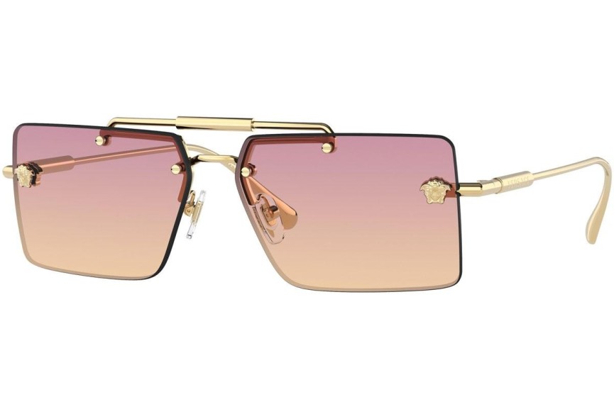 Okulary przeciwsłoneczne Versace VE2245 100278 Prostokątne Złote