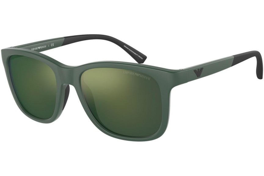 Okulary przeciwsłoneczne Emporio Armani EA4184 50586R Kwadratowe Zielone