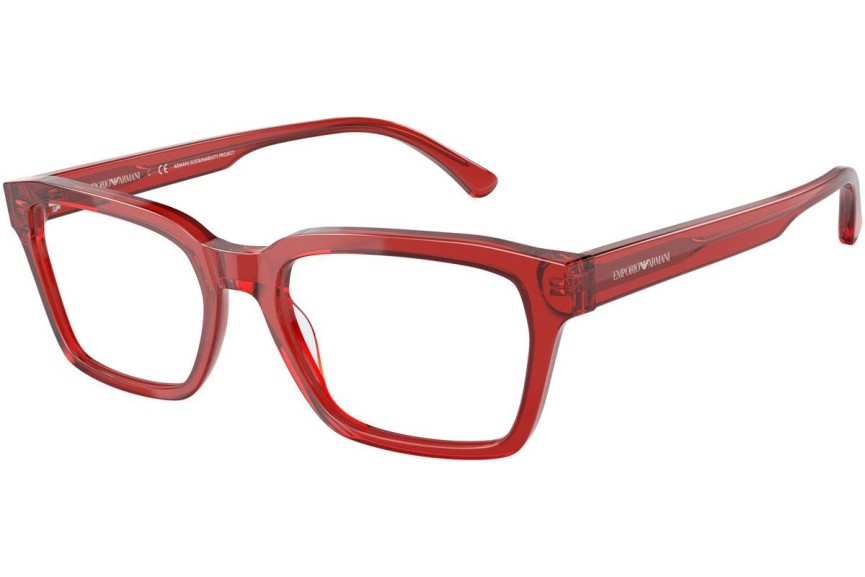 Okulary korekcyjne Emporio Armani EA3192 5075 Prostokątne Czerwone