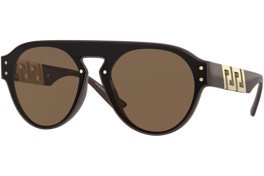 Okulary przeciwsłoneczne Versace La Greca VE4420 535673 Okrągłe Brązowe