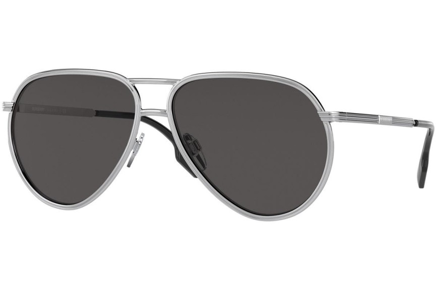 Okulary przeciwsłoneczne Burberry Scott BE3135 100587 Pilotki (Aviator) Srebrne