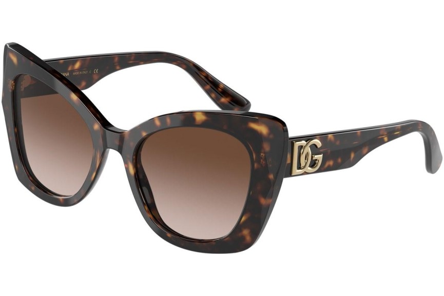 Okulary przeciwsłoneczne Dolce & Gabbana DG4405 502/13 Kocie oczy Havana
