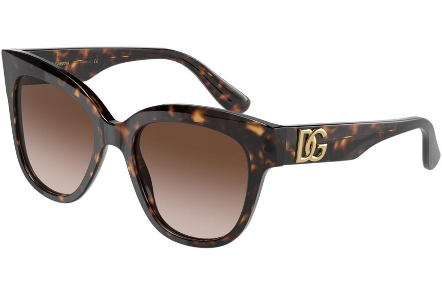 Okulary przeciwsłoneczne Dolce & Gabbana DG4407 502/13 Kocie oczy Havana