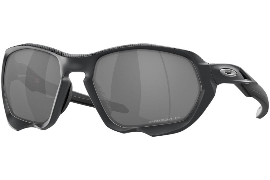 Okulary przeciwsłoneczne Oakley Plazma High Resolution Collection OO9019-14 Polarized Prostokątne Szare
