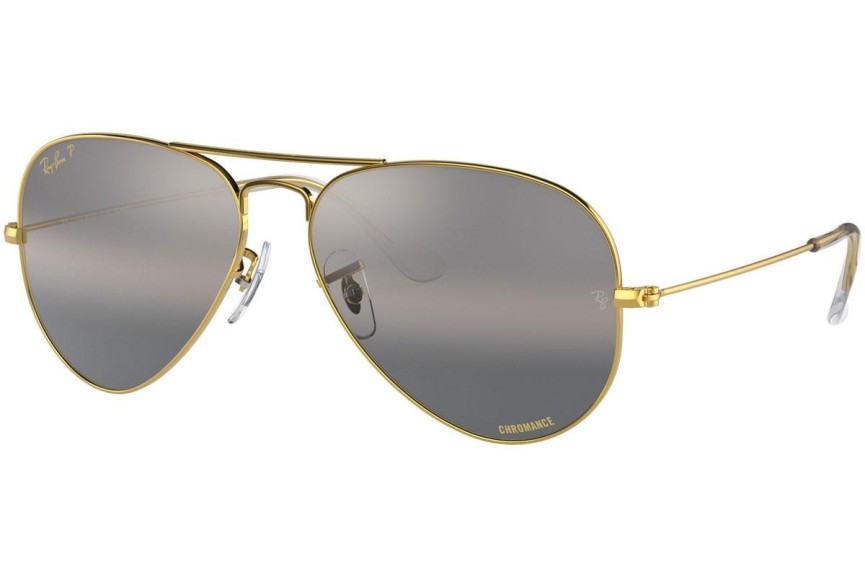 Okulary przeciwsłoneczne Ray-Ban Aviator Chromance Collection RB3025 9196G3 Polarized Pilotki (Aviator) Złote