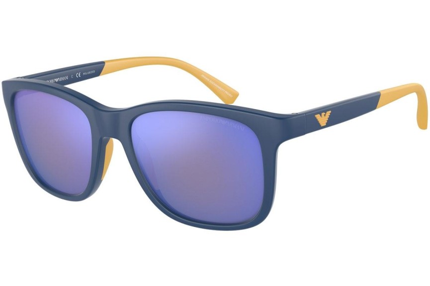 Okulary przeciwsłoneczne Emporio Armani EA4184 508822 Polarized Kwadratowe Niebieskie