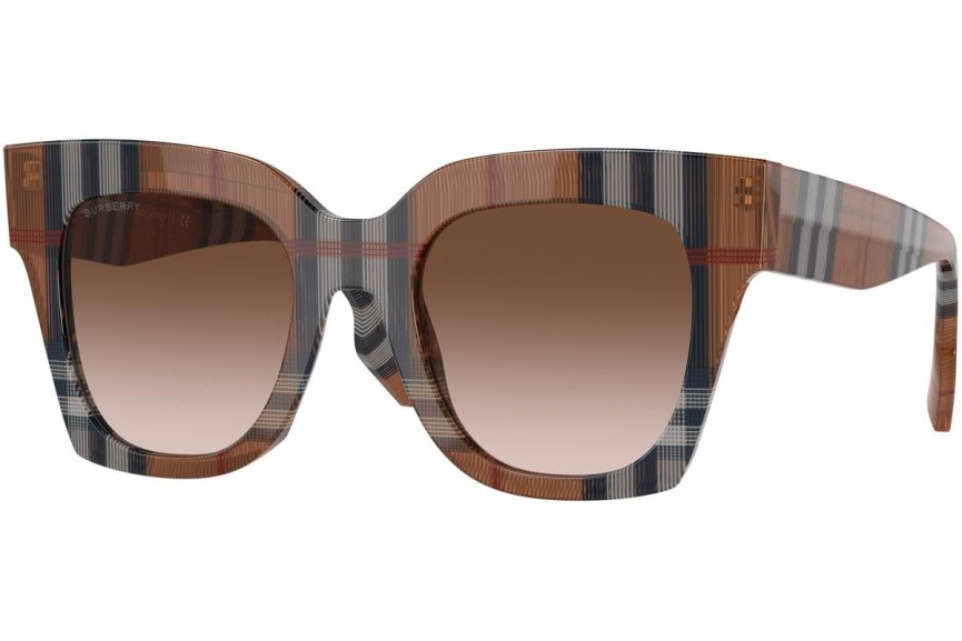 Okulary przeciwsłoneczne Burberry Kitty BE4364 396713 Kwadratowe Brązowe