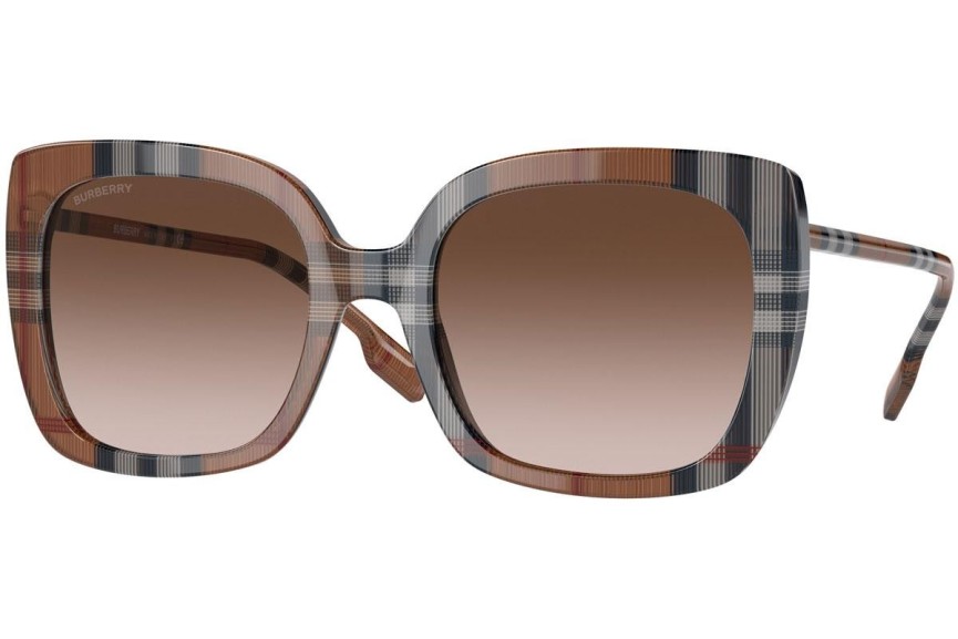 Okulary przeciwsłoneczne Burberry Caroll BE4323 400513 Oversize Brązowe
