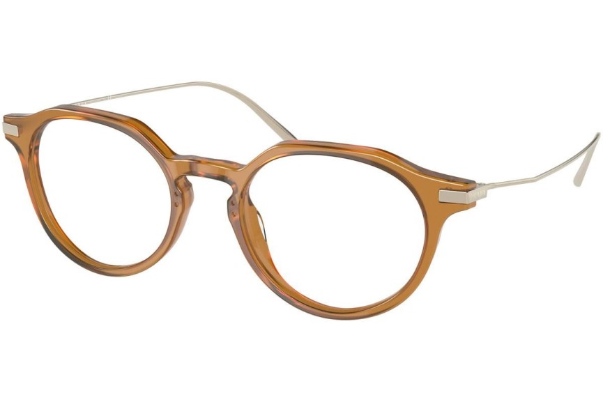Okulary korekcyjne Prada PR06YV 15B1O1 Okrągłe Pomarańczowe