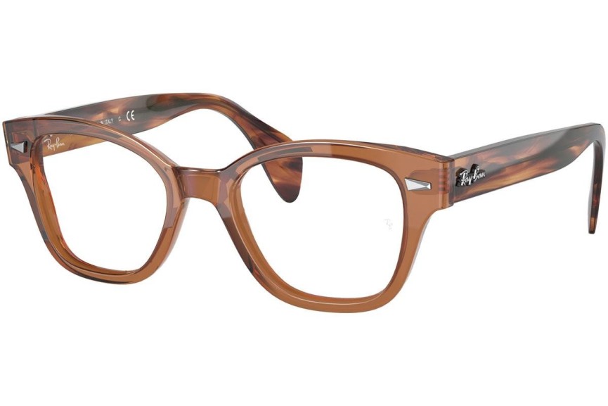Okulary korekcyjne Ray-Ban RX0880 8180 Kwadratowe Brązowe