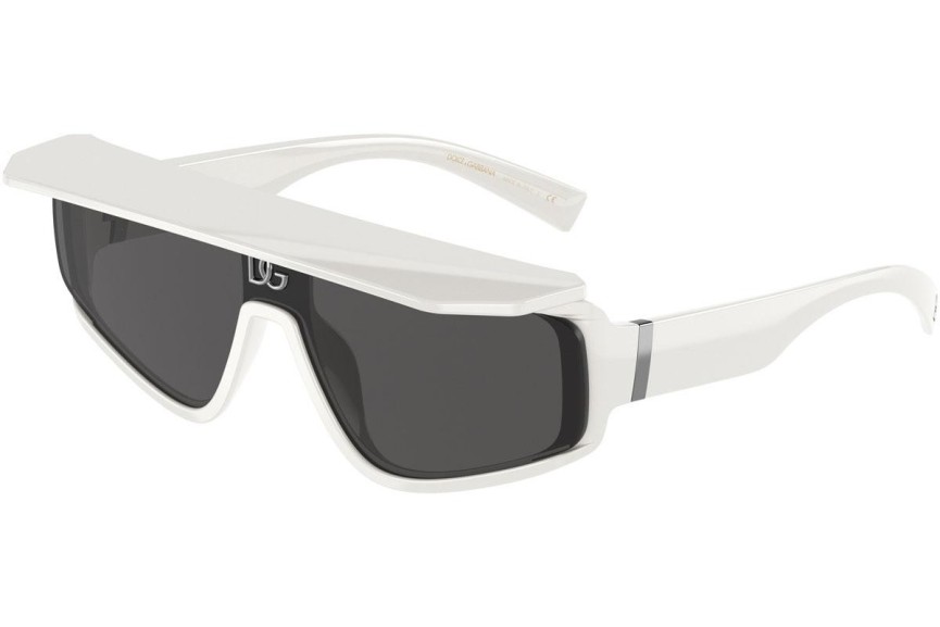 Okulary przeciwsłoneczne Dolce & Gabbana DG6177 331287 Pojedyncze | Shield Białe