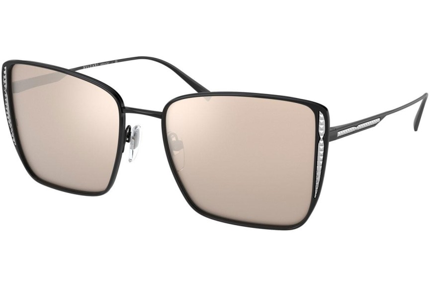 Okulary przeciwsłoneczne Bvlgari BV6176 20660V Kwadratowe Czarne