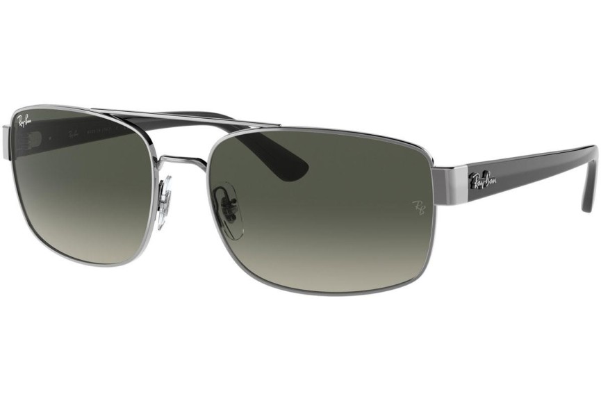 Okulary przeciwsłoneczne Ray-Ban RB3687 004/71 Prostokątne Srebrne