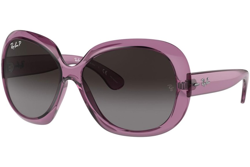 Okulary przeciwsłoneczne Ray-Ban Jackie Ohh II RB4098 6591T3 Polarized Oversize Fioletowe