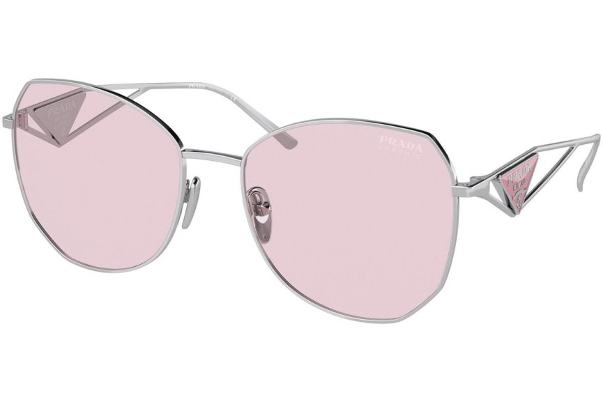 Okulary przeciwsłoneczne Prada PR57YS 1BC06R Okrągłe Srebrne