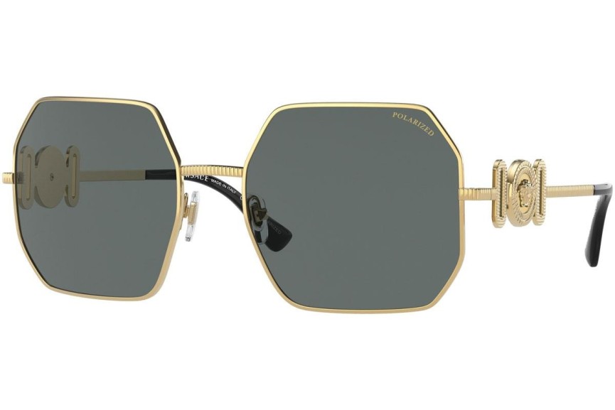 Okulary przeciwsłoneczne Versace VE2248 100281 Polarized Oversize Złote