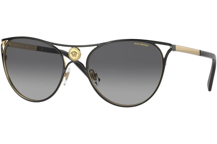 Okulary przeciwsłoneczne Versace VE2237 1433T3 Polarized Kocie oczy Czarne
