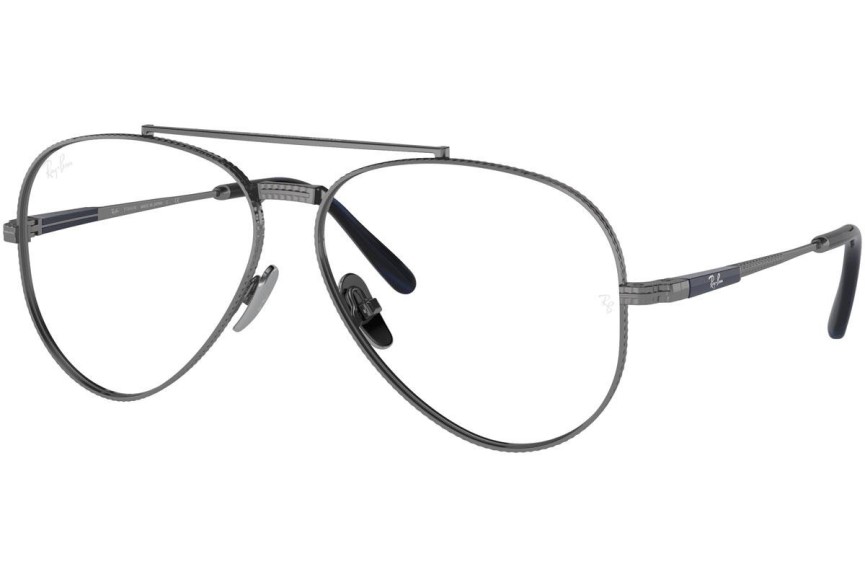 Okulary korekcyjne Ray-Ban Aviator Titanium Titanium Collection RX8225V 1238 Pilotki (Aviator) Srebrne