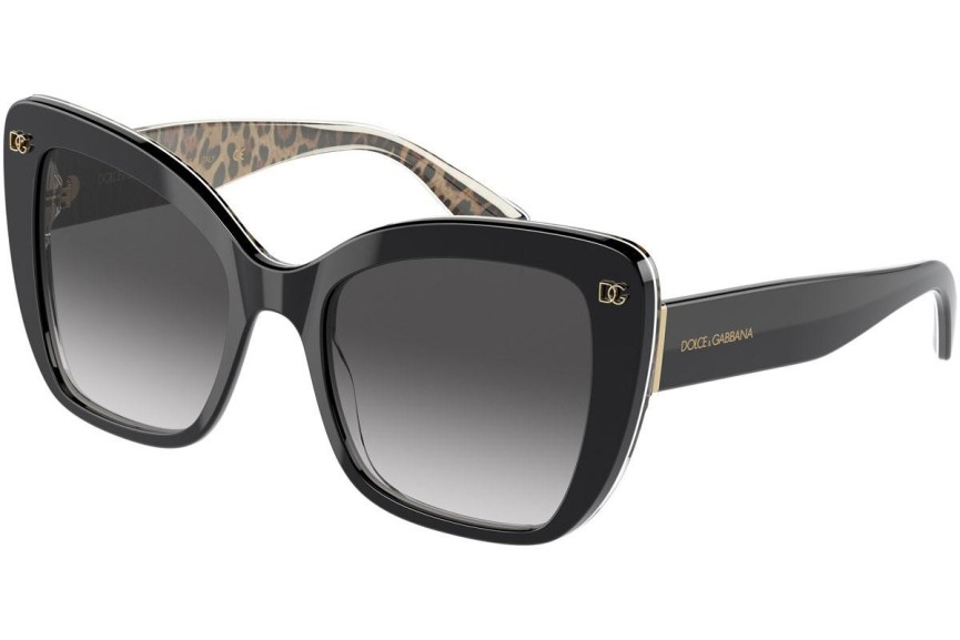 Okulary przeciwsłoneczne Dolce & Gabbana DG4348 32998G Kocie oczy Czarne