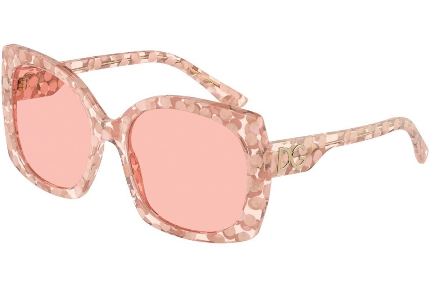 Okulary przeciwsłoneczne Dolce & Gabbana DG4385 3347/5 Kwadratowe Różowe