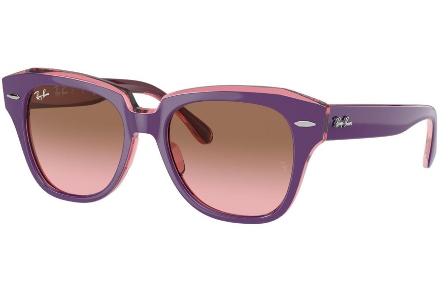 Okulary przeciwsłoneczne Ray-Ban Junior Junior State Street RJ9186S 711814 Kwadratowe Fioletowe