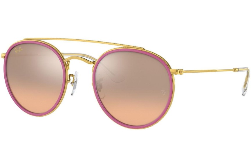 Okulary przeciwsłoneczne Ray-Ban Round Double Bridge RB3647N 92373E Okrągłe Złote