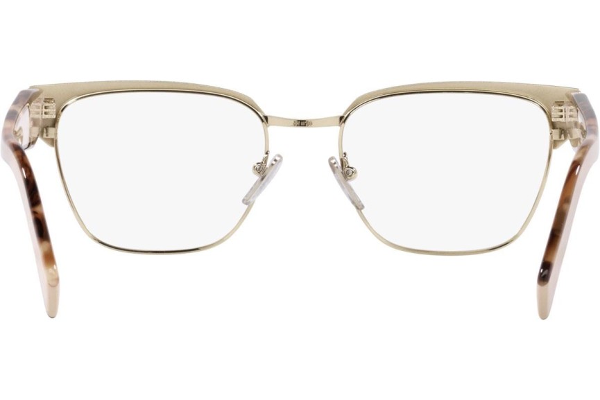 Okulary korekcyjne Prada PR65YV KOF1O1 Browline Brązowe