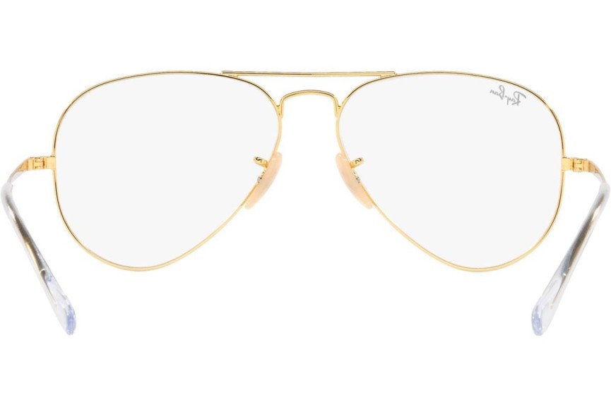 Okulary korekcyjne Ray-Ban Aviator RX6489 3136 Pilotki (Aviator) Złote