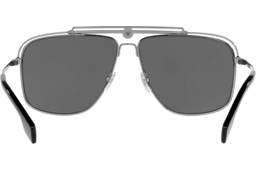 Okulary przeciwsłoneczne Versace Medusa Focus VE2242 10016G Pilotki (Aviator) Srebrne