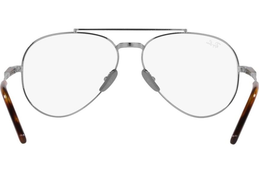 Okulary korekcyjne Ray-Ban Aviator Titanium Titanium Collection RX8225V 1224 Pilotki (Aviator) Srebrne