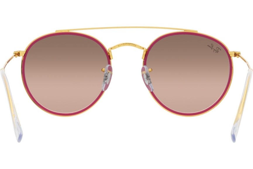 Okulary przeciwsłoneczne Ray-Ban Round Double Bridge RB3647N 92373E Okrągłe Złote