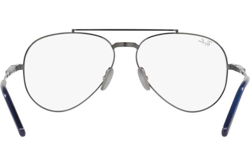Okulary korekcyjne Ray-Ban Aviator Titanium Titanium Collection RX8225V 1238 Pilotki (Aviator) Srebrne