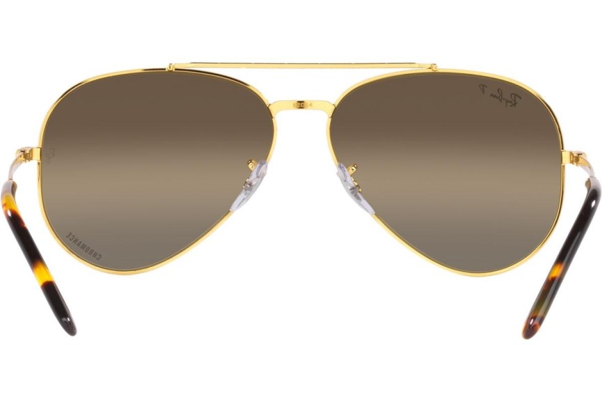 Okulary przeciwsłoneczne Ray-Ban New Aviator Chromance Collection RB3625 9196G5 Polarized Pilotki (Aviator) Złote